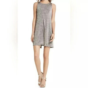 NWT BCBGeneration Women's Heathered Double Layer Sleeveless Gold Combo Dress XS